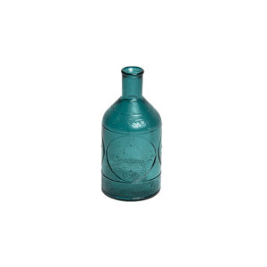 Embossed Bottle Turquoise Vases
