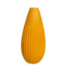 Ceramic Belly Rib Ochre Vase