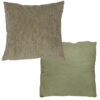 Olive Green Corduroy and Velvet Scatter Cushion